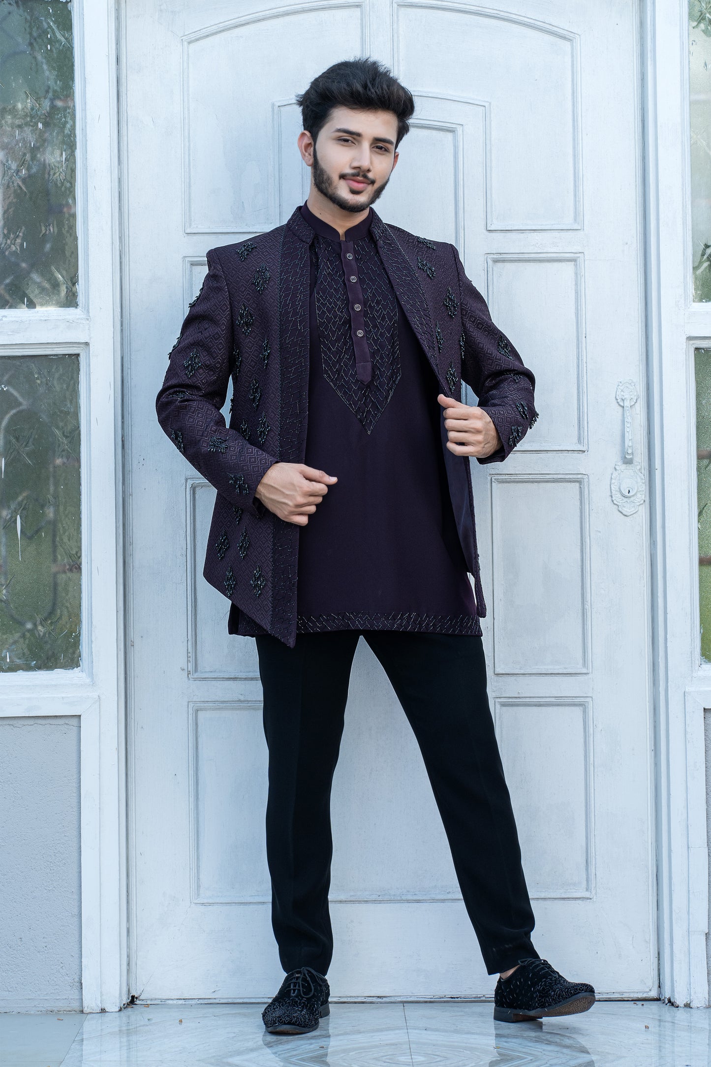 Indo-Western Maroon