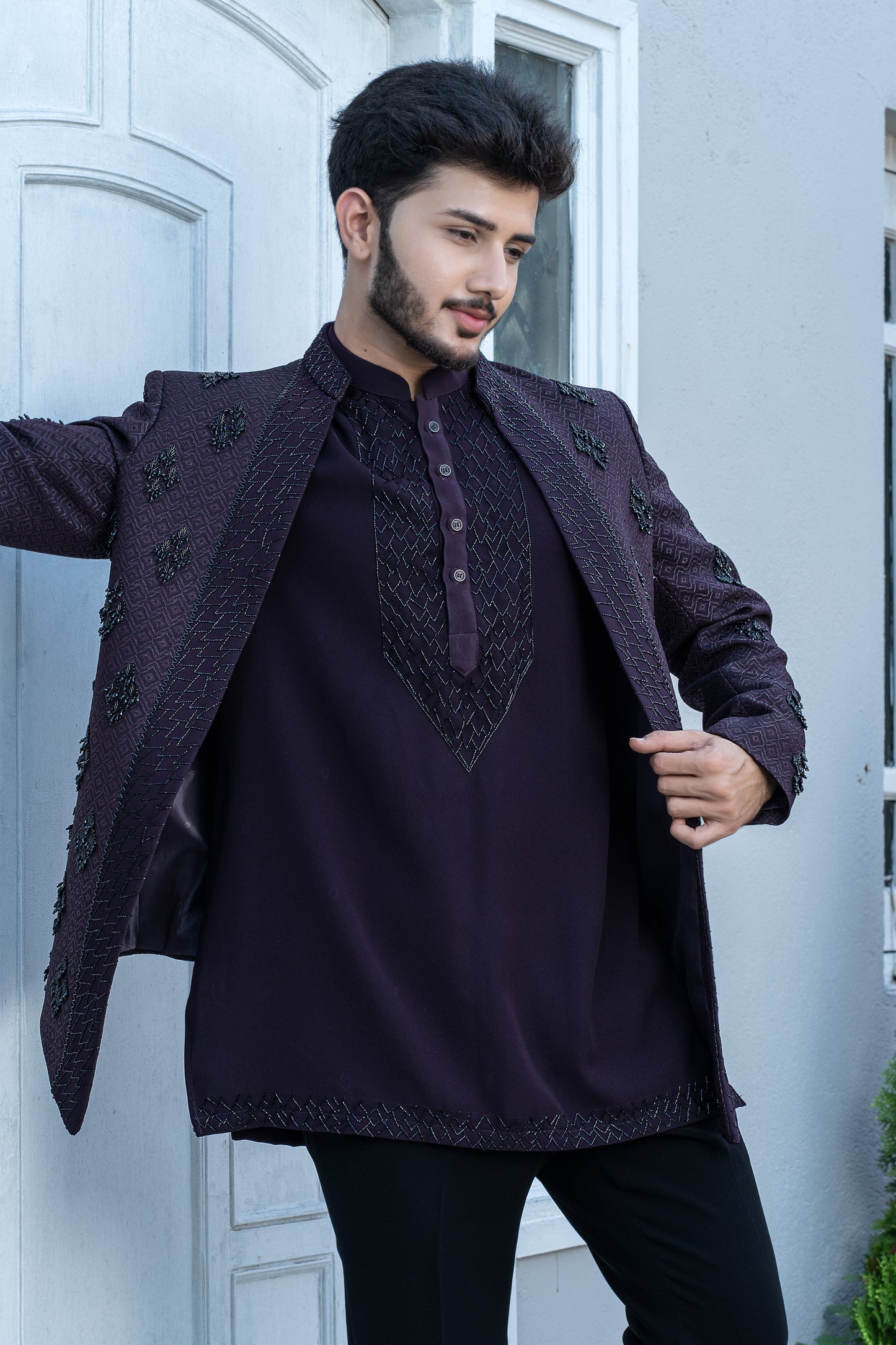 Indo-Western Maroon
