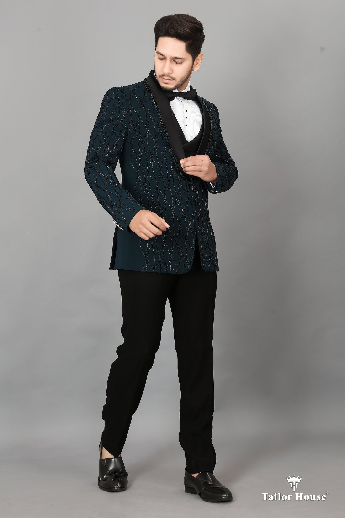 Tuxedo Suit Peacock Blue