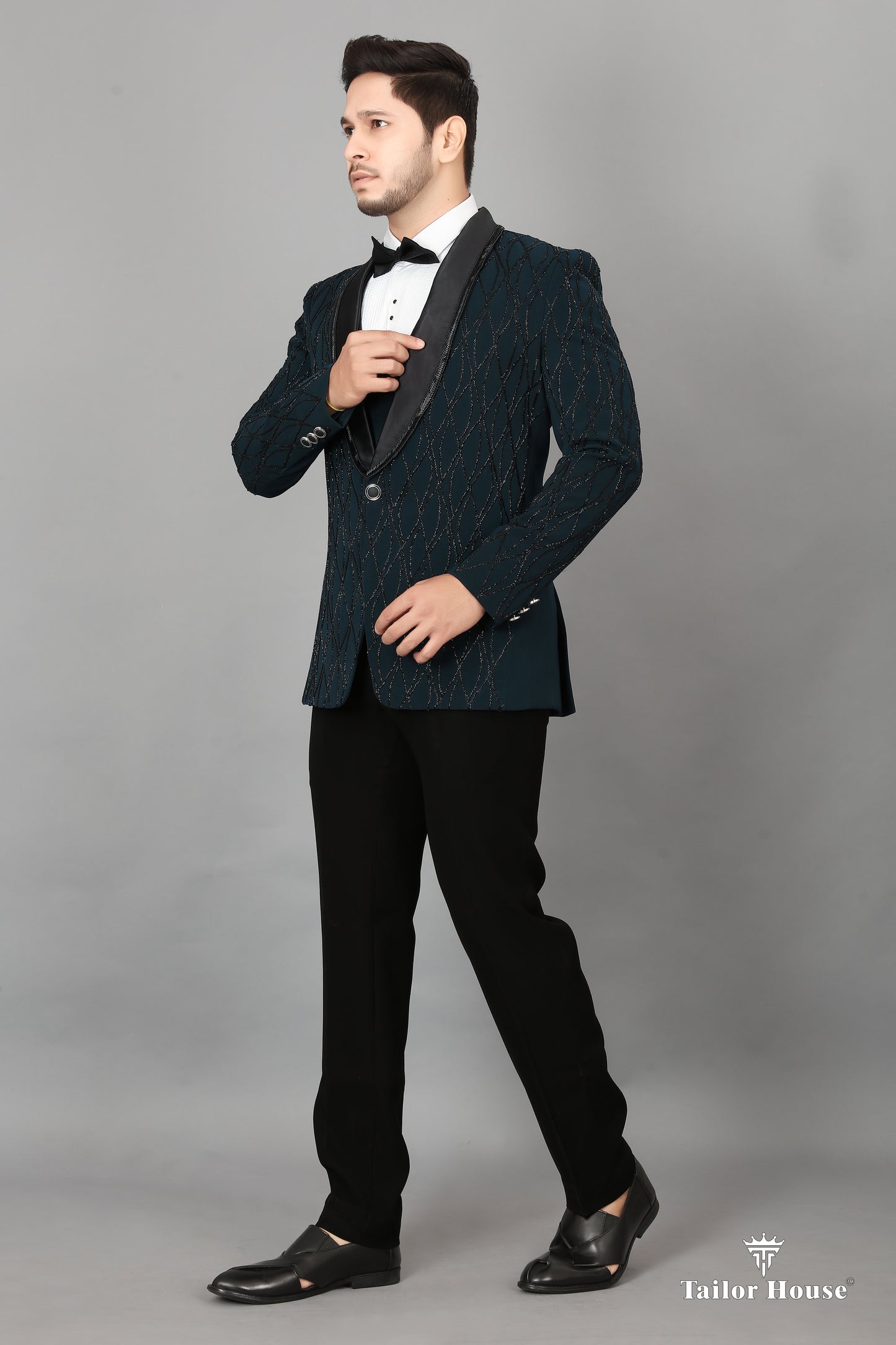 Tuxedo Suit Peacock Blue
