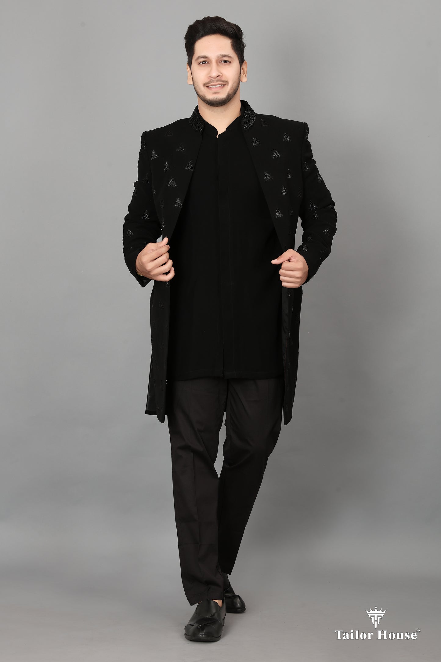 Indo western Kruta Black Set