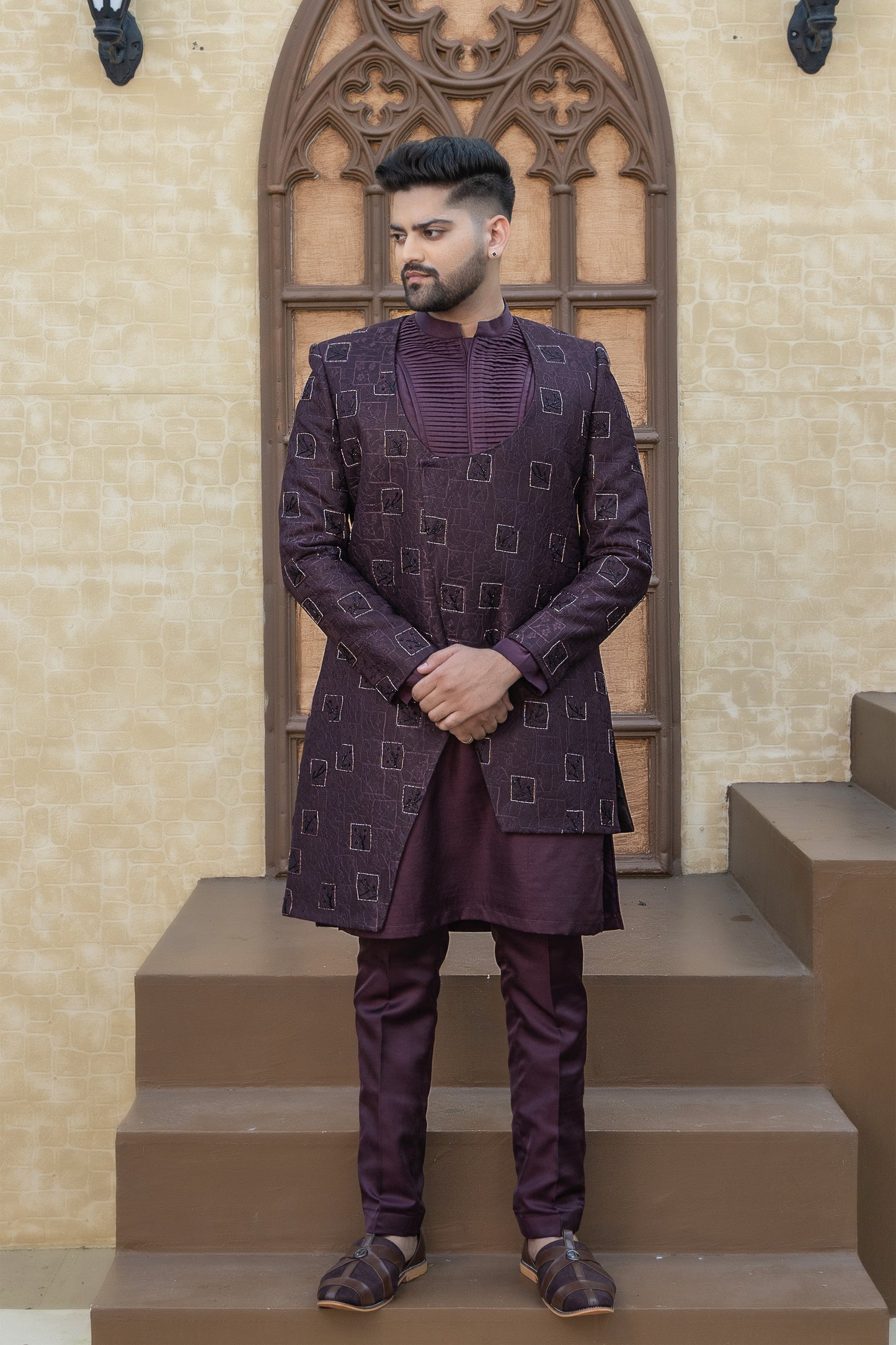 Indo-Western Maroon