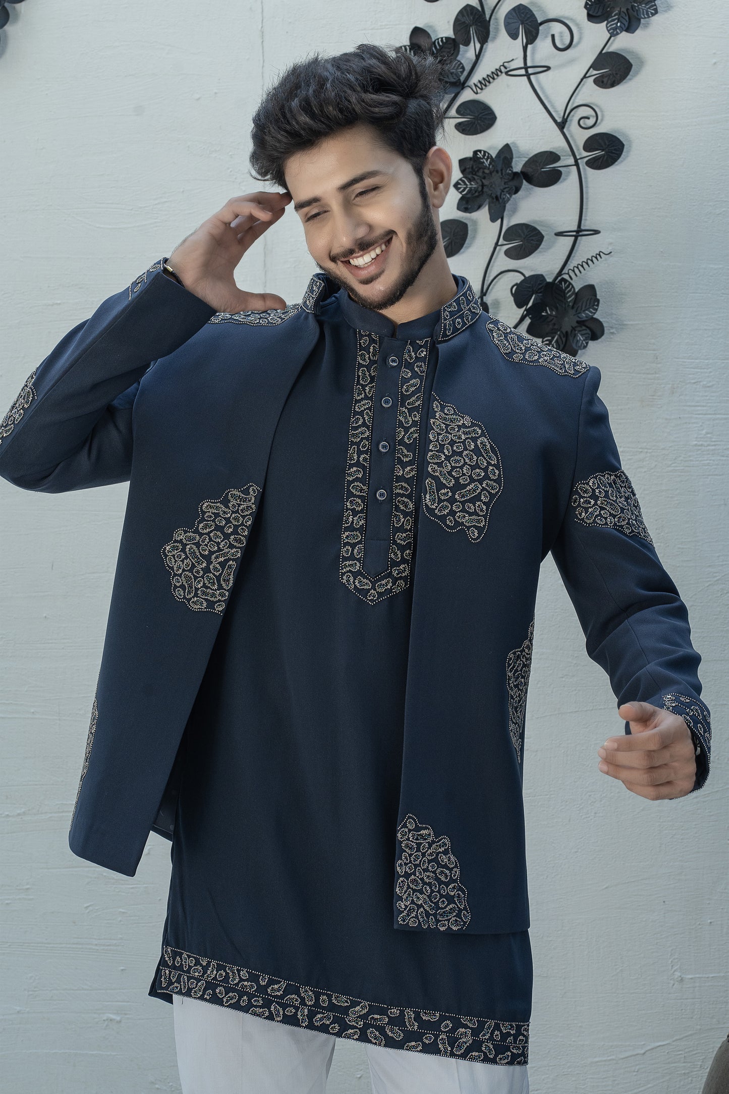 Indo-Western Navy blue