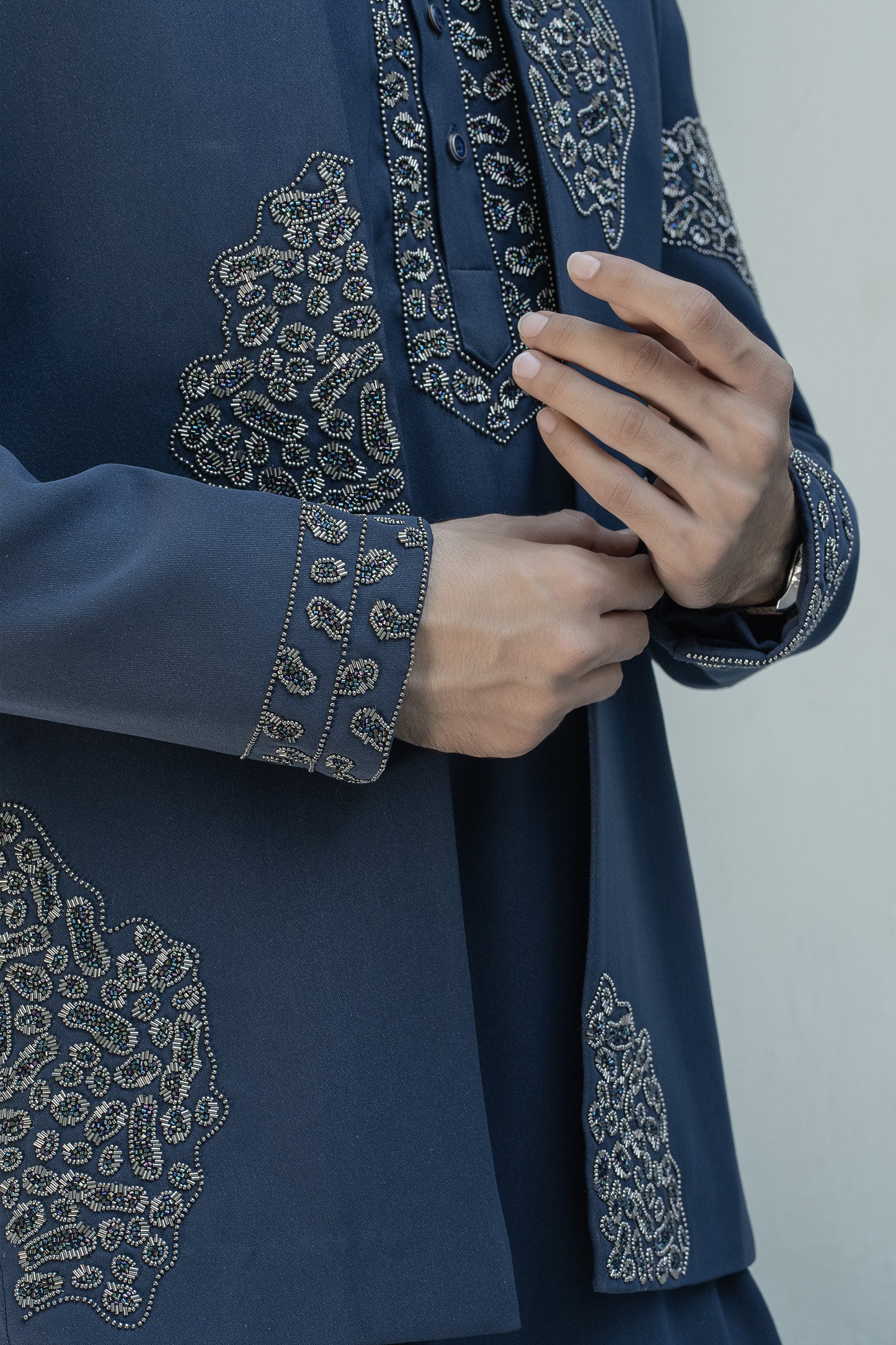 Indo-Western Navy blue