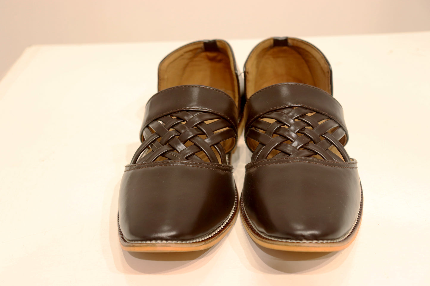 Black leather peshawari Sandal