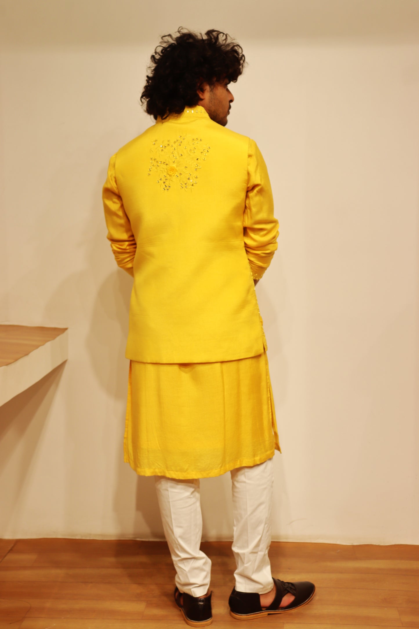 Koti-Kurta Set Yellow