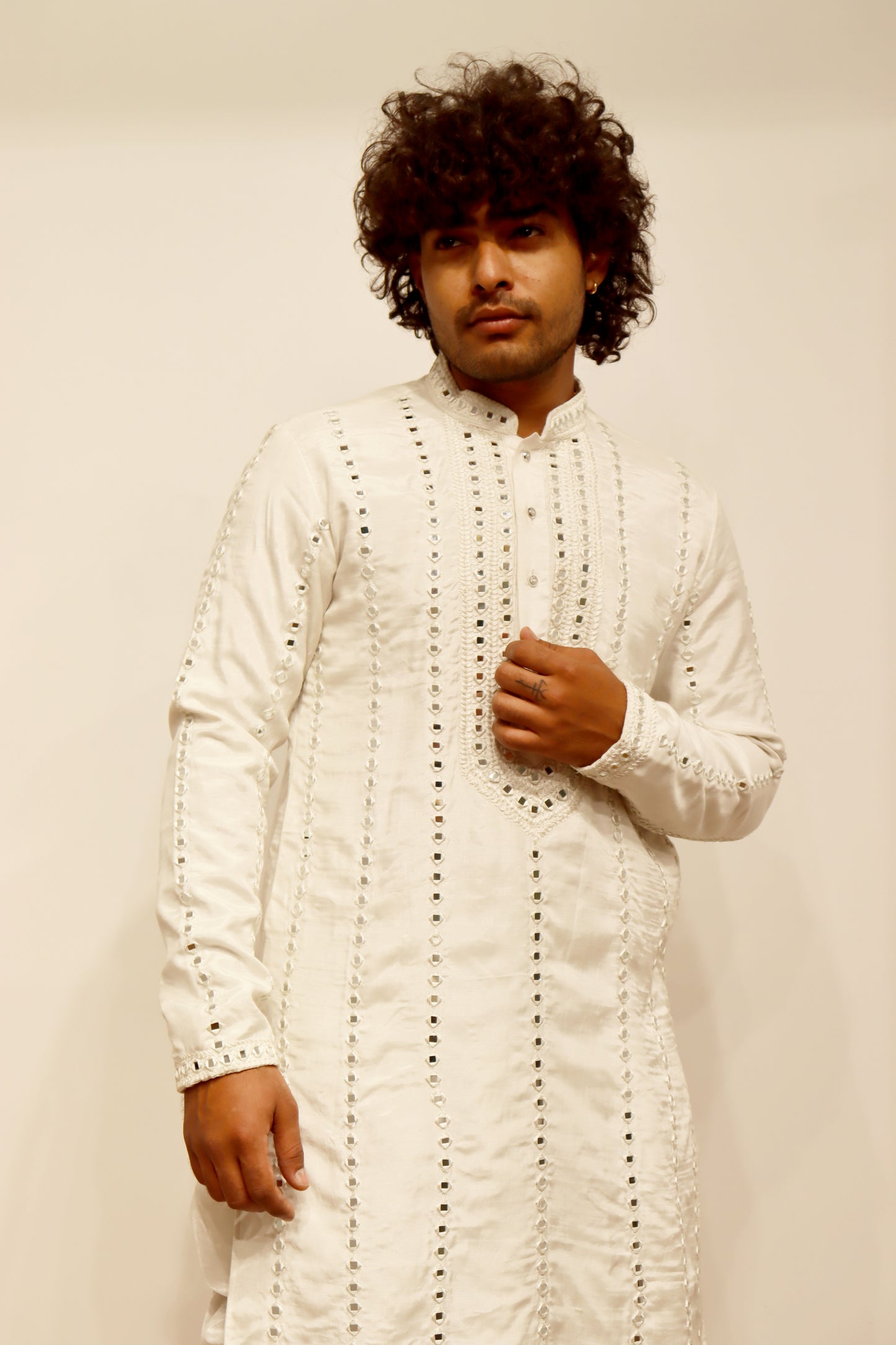 Kurta Set Sangeet Sandhya Haldi Mehedi Outfit White