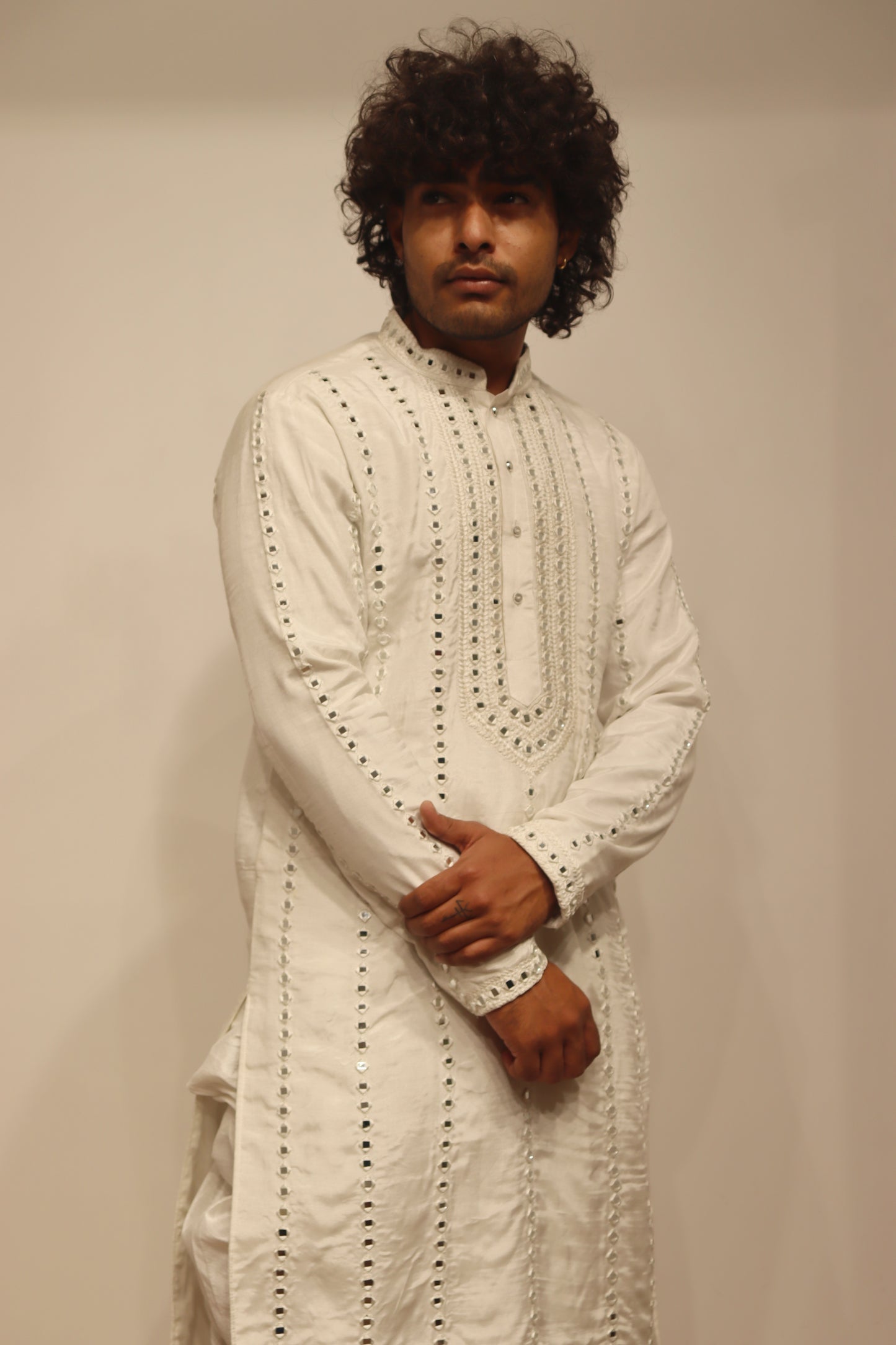 Kurta Set Sangeet Sandhya Haldi Mehedi Outfit White
