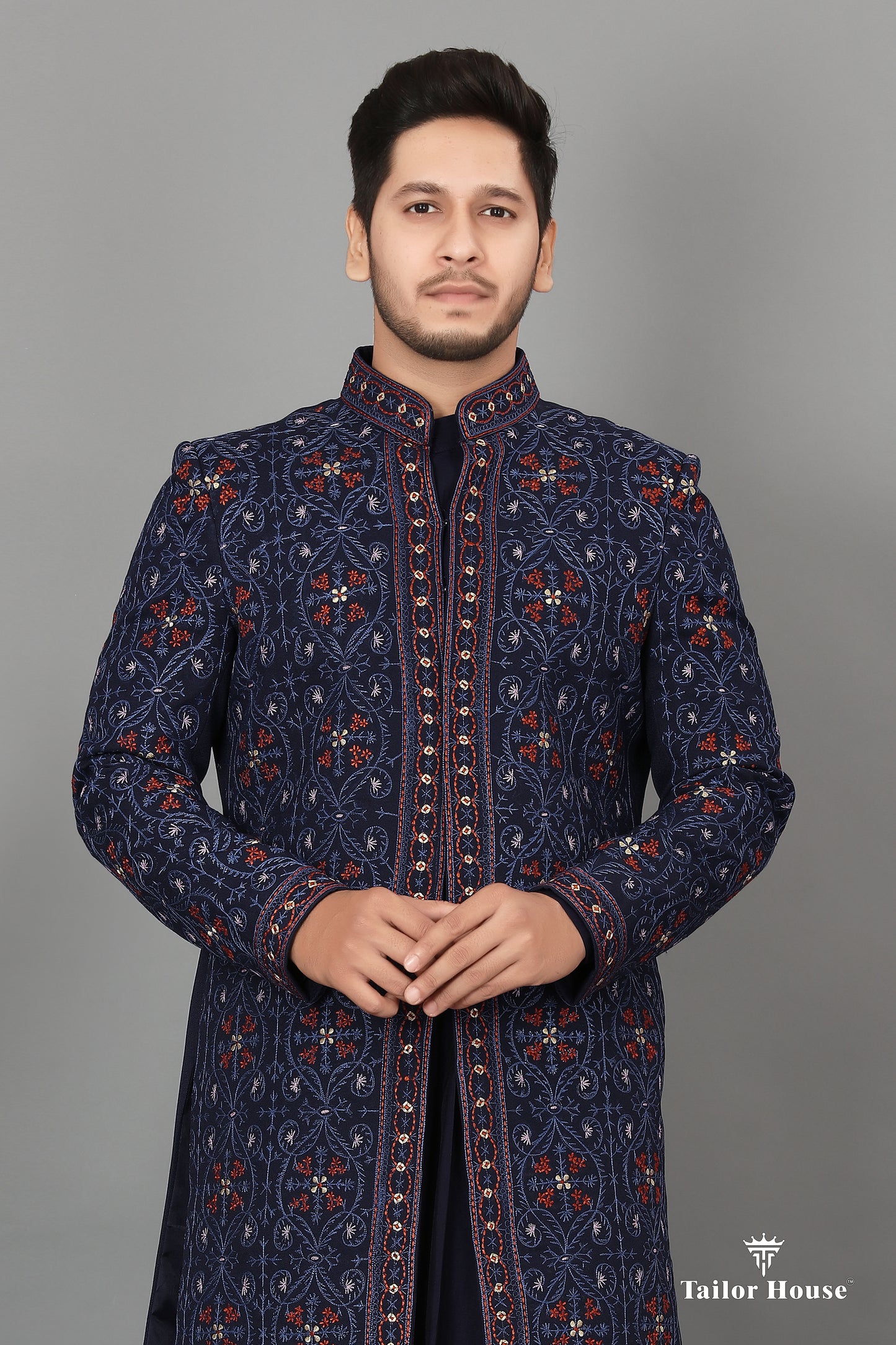 Indowestern Kurta Set Blue