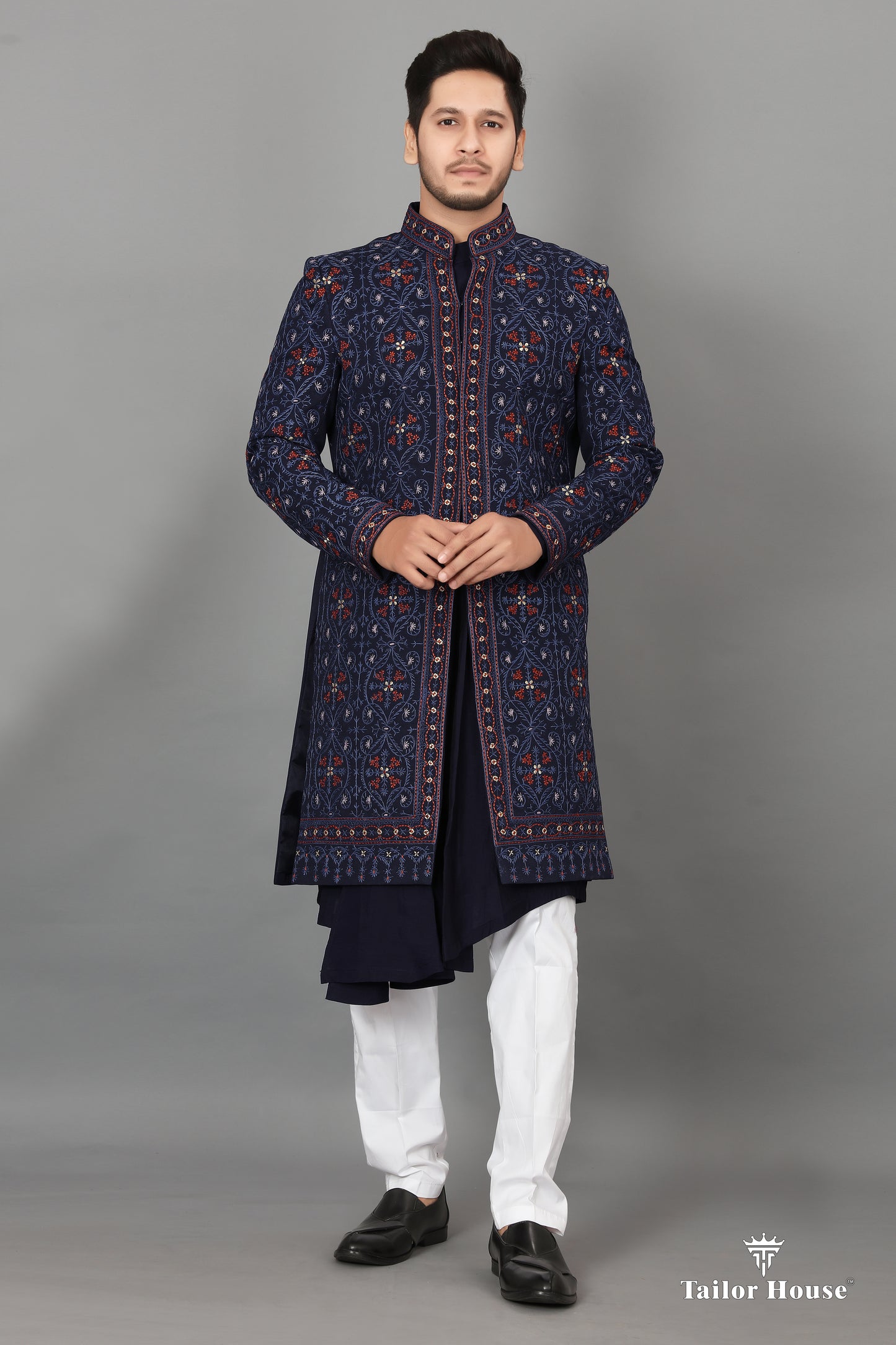 Indowestern Kurta Set Blue