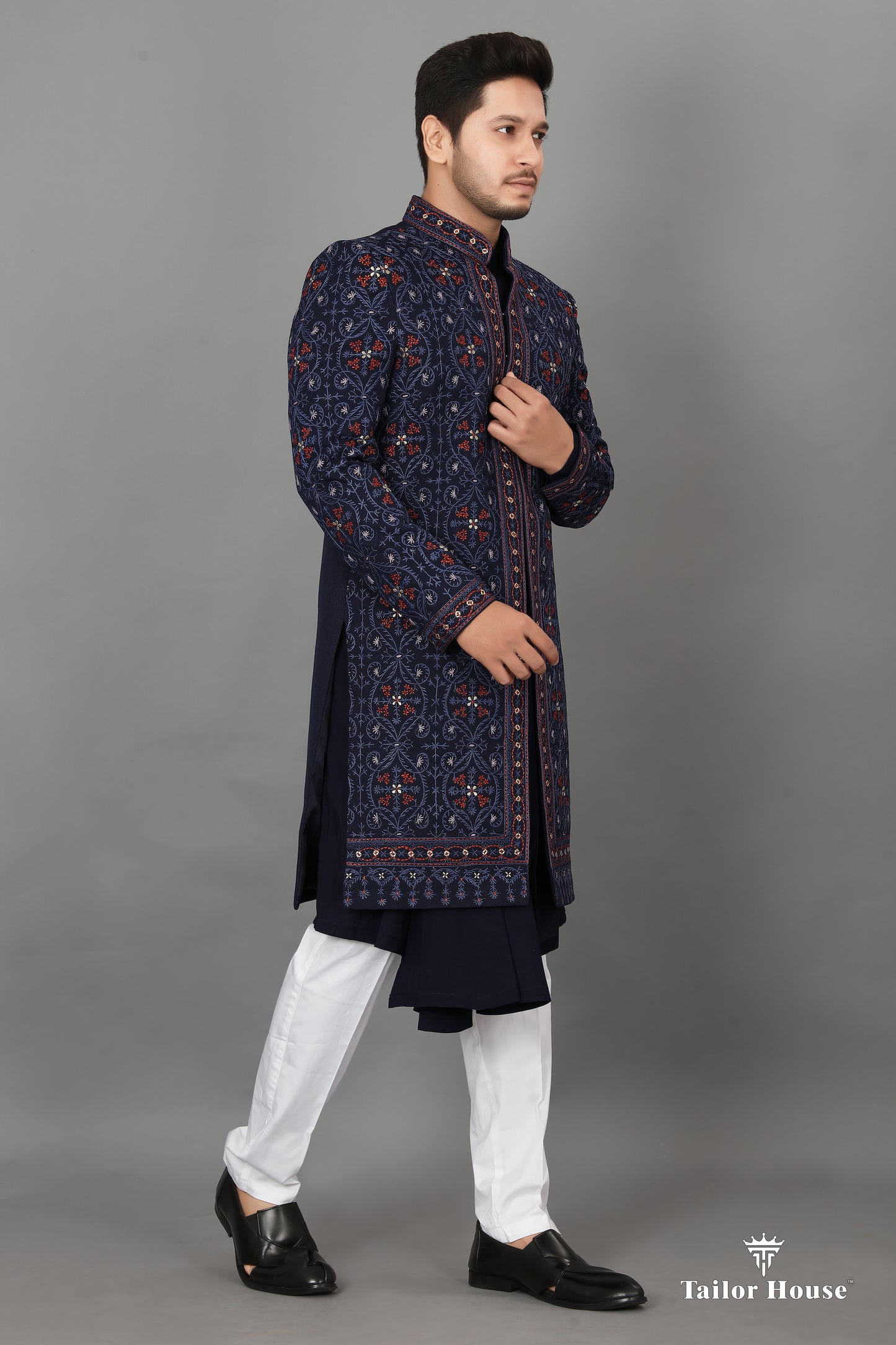 Indowestern Kurta Set Blue