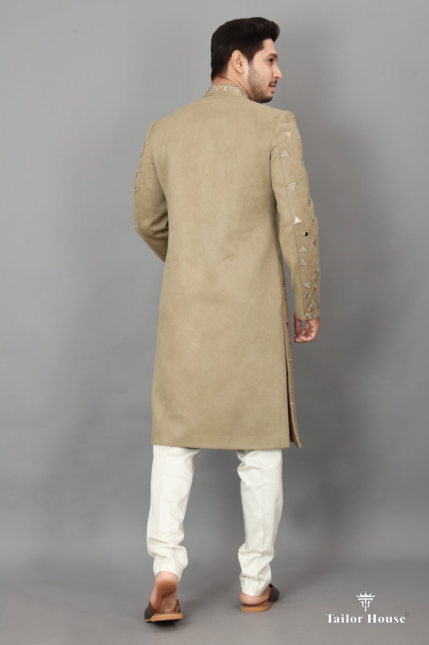 Indowestern Kurta Set Khakhi