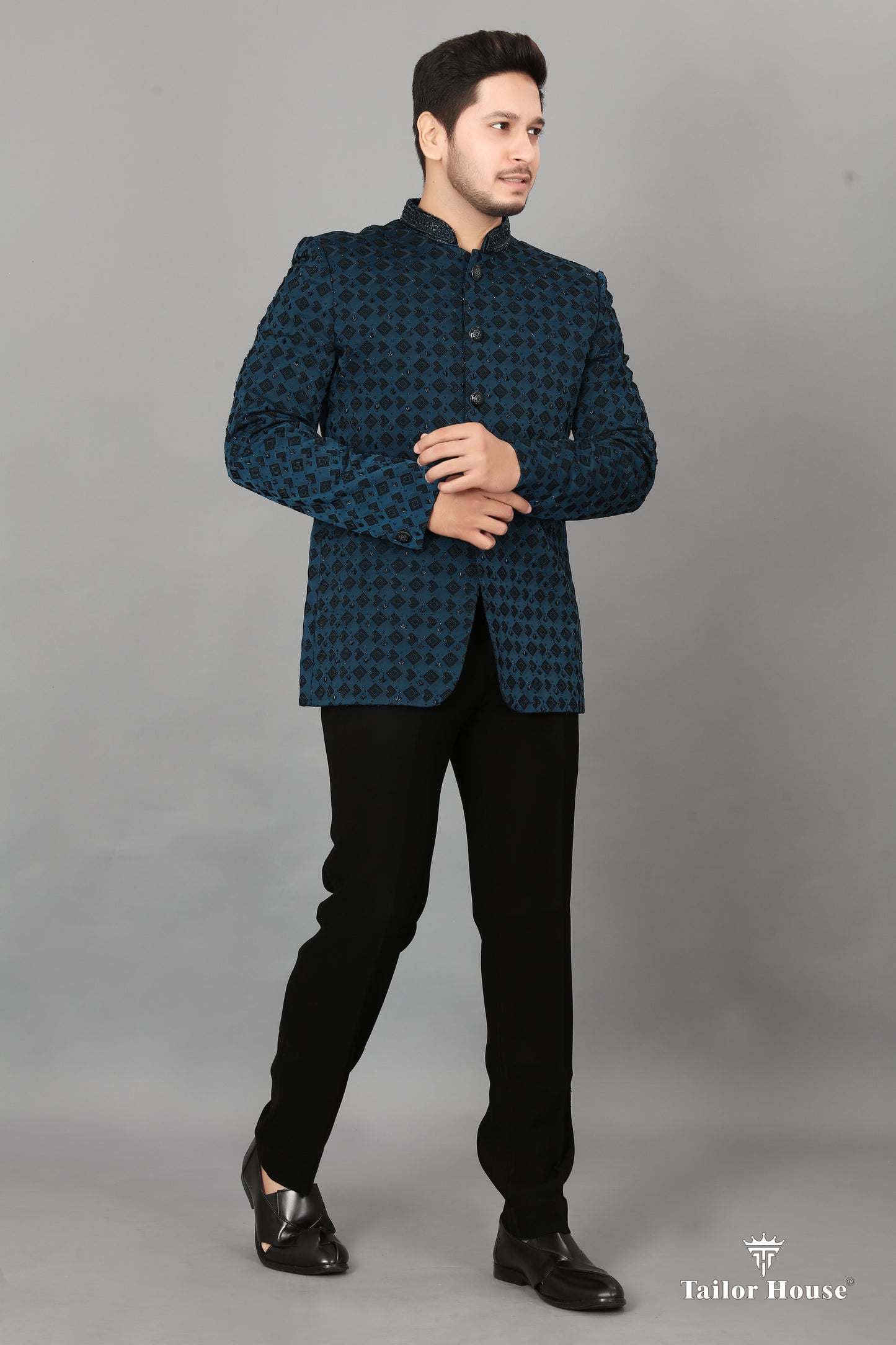 Jodhpuri Suit Peacock