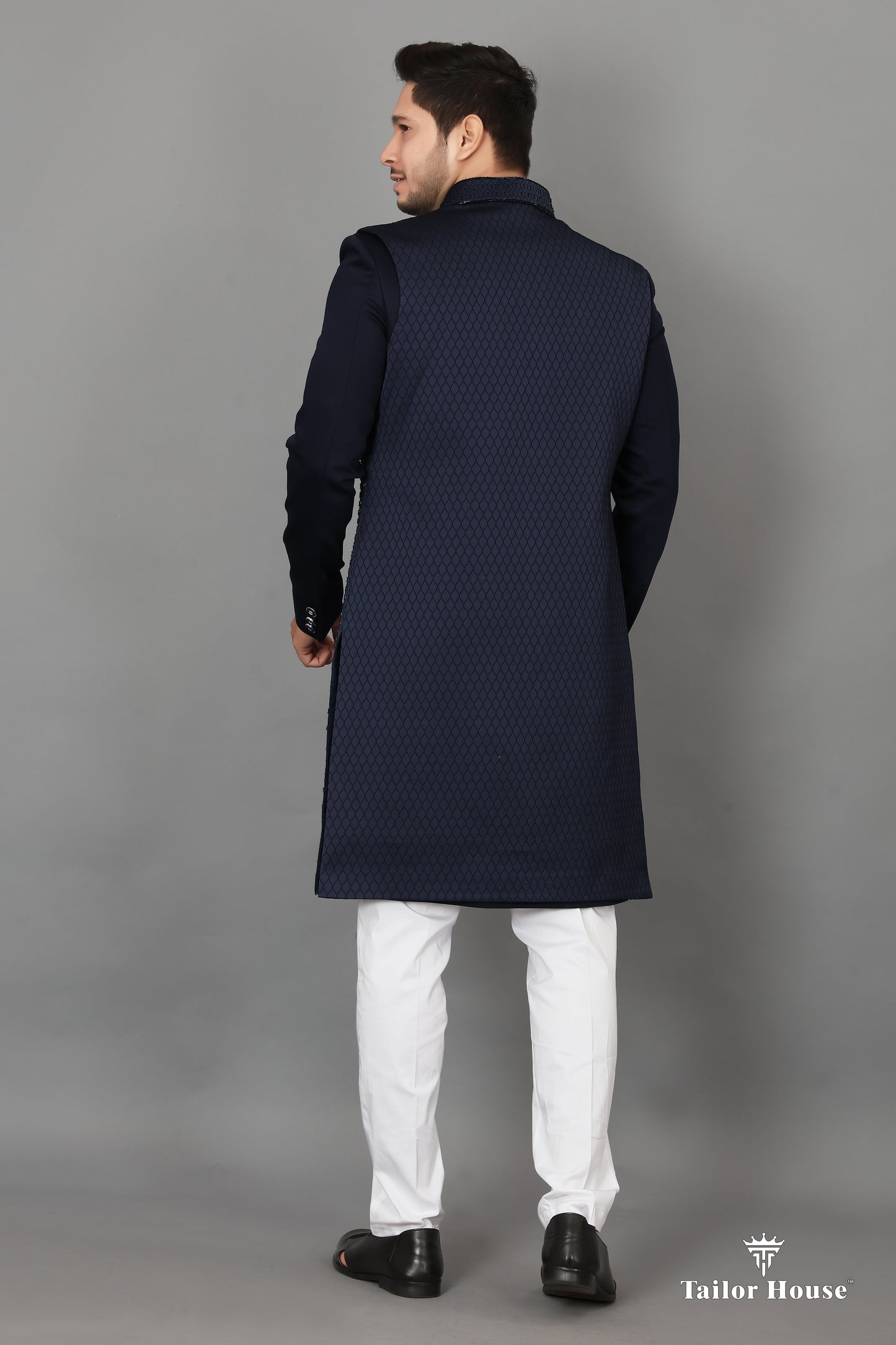 Open Koti Indowestern Blue