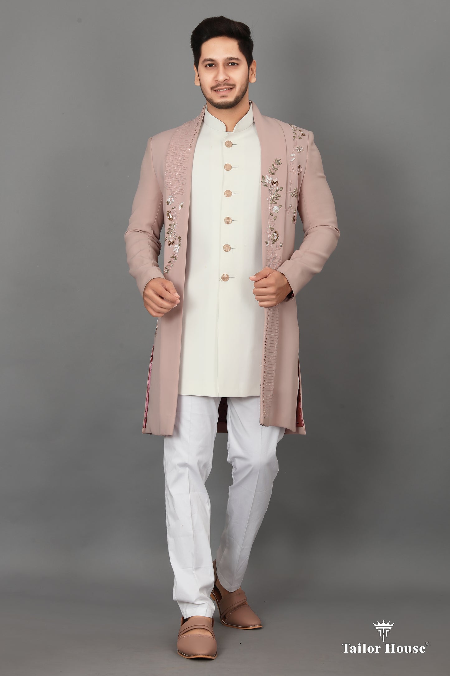 Open Koti Indowestern Peach