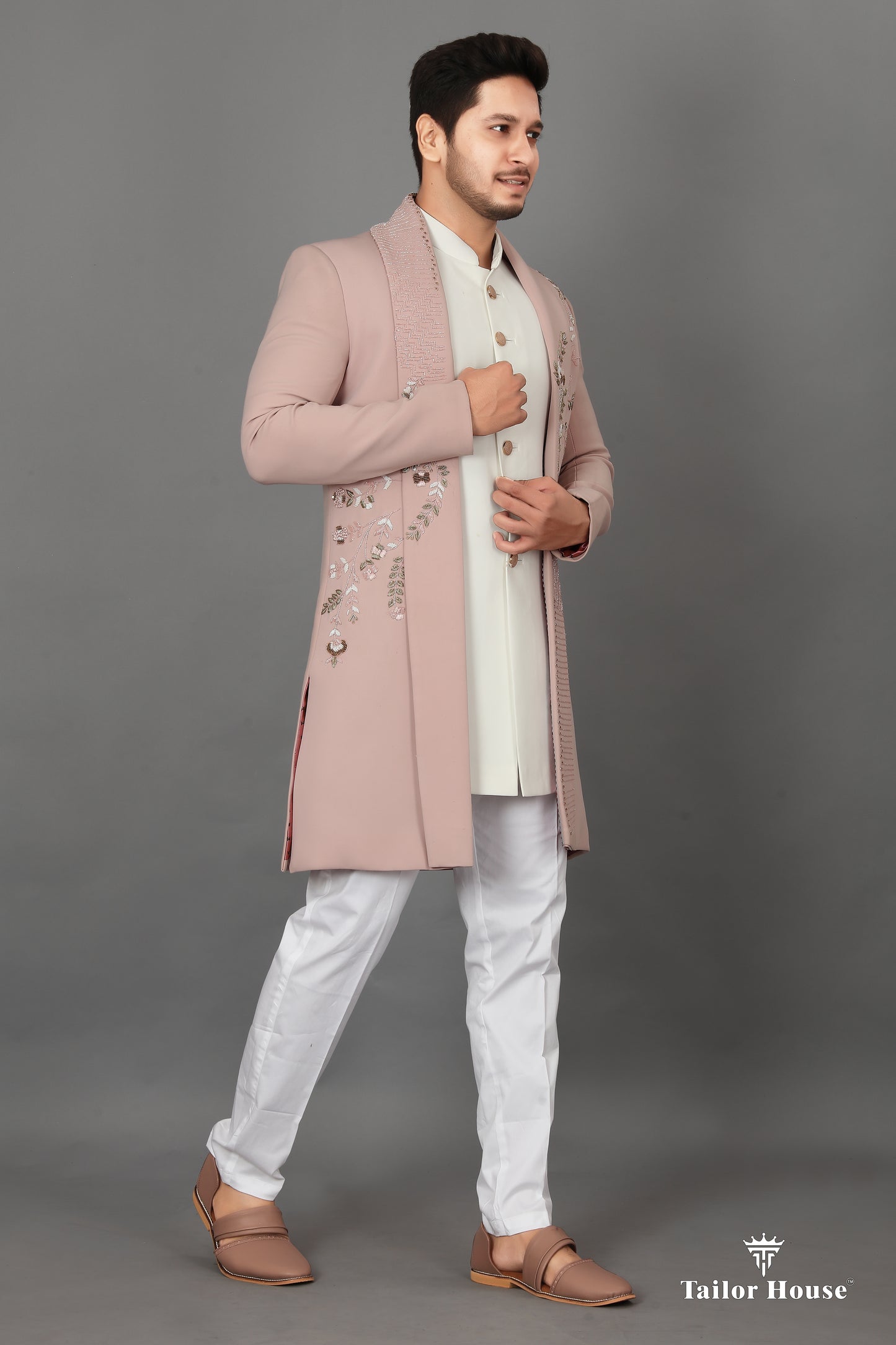 Open Koti Indowestern Peach