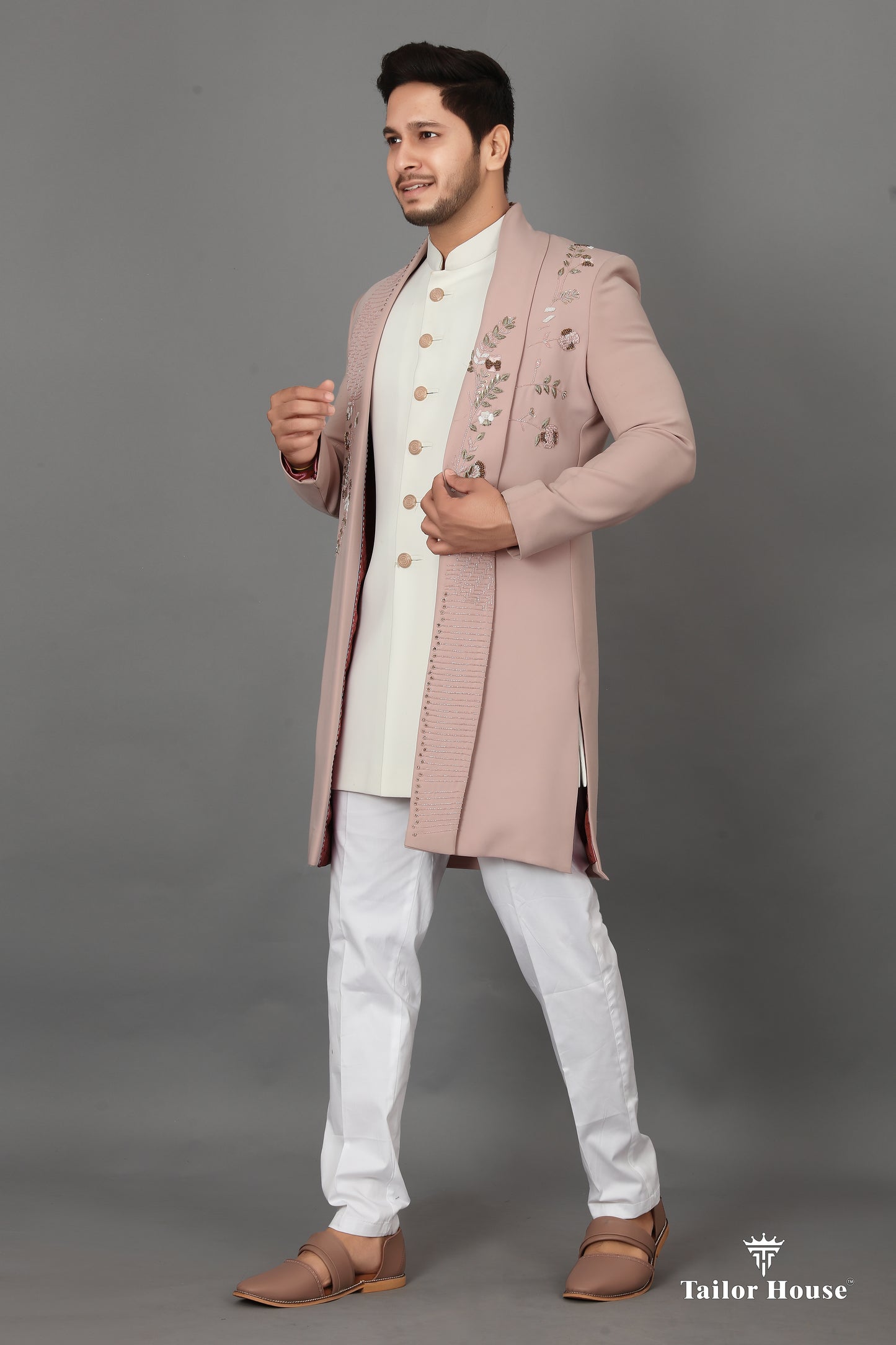 Open Koti Indowestern Peach