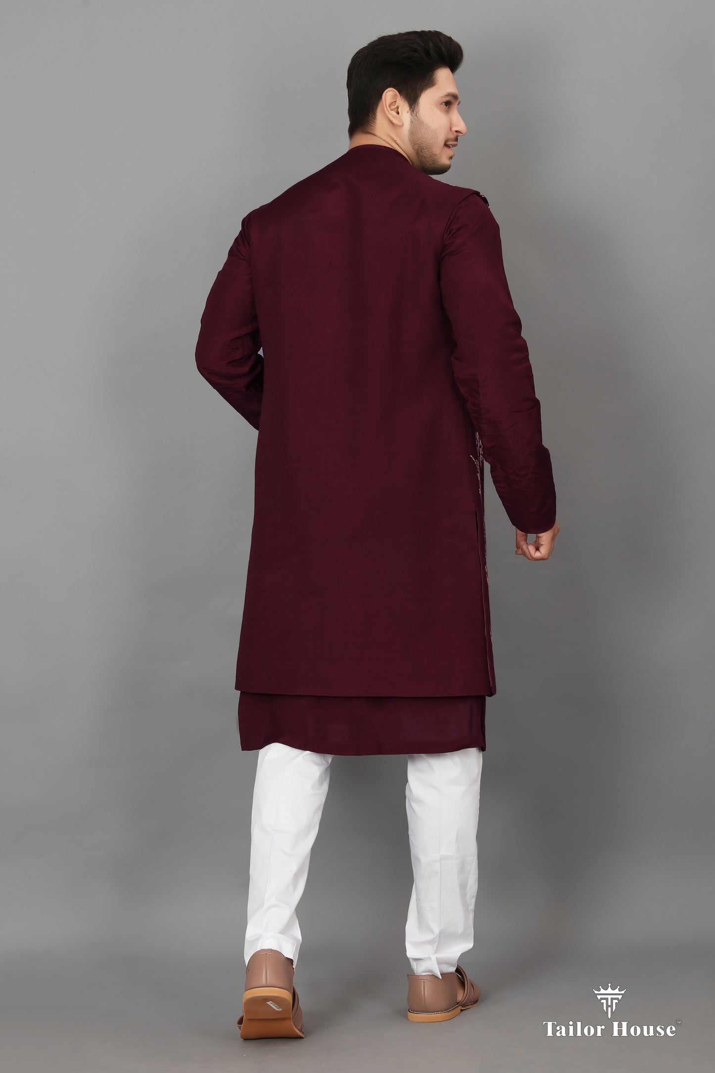 Open Koti Indowestern Sangeet Outfit Magenta
