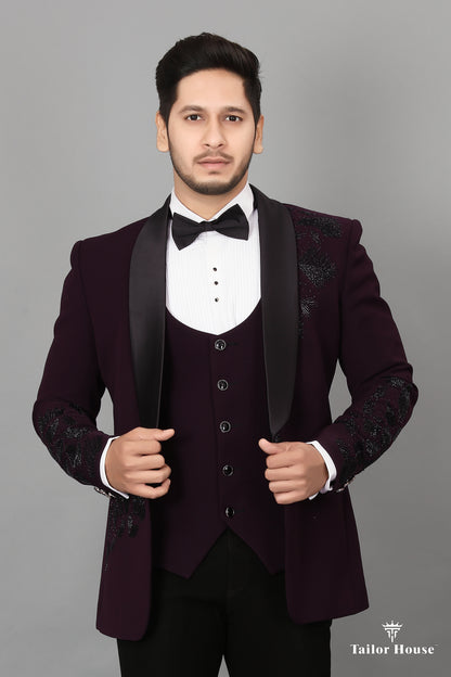 Tuxedo Suit  Wine