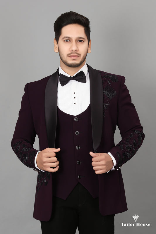Tuxedo Suit  Wine