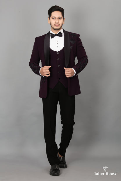 Tuxedo Suit  Wine