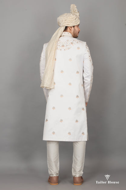 Cream Sherwani