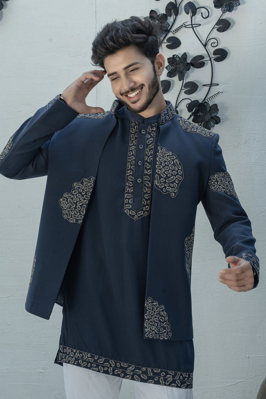 Indo-Western Navy blue