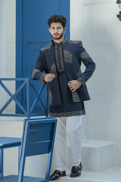 Indo-Western Navy blue