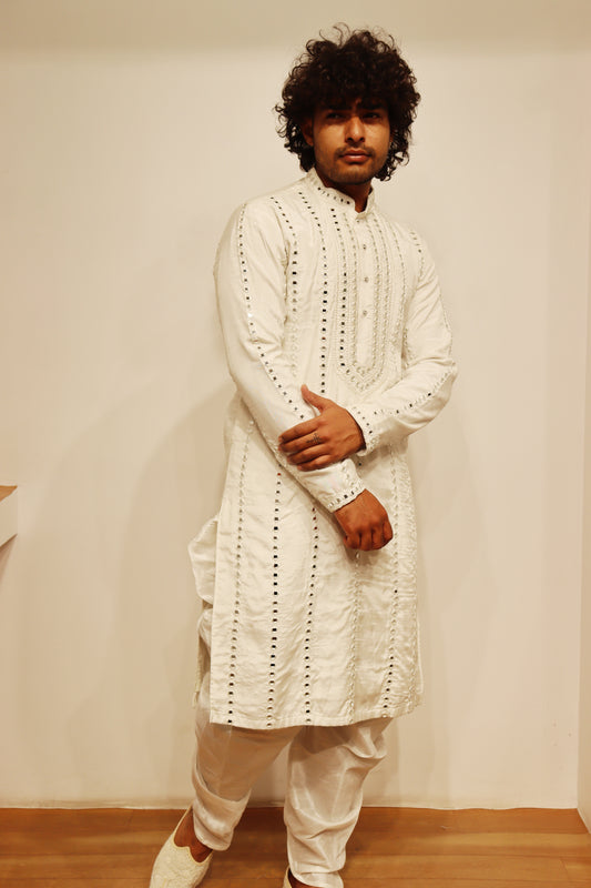 Kurta Set Sangeet Sandhya Haldi Mehedi Outfit White