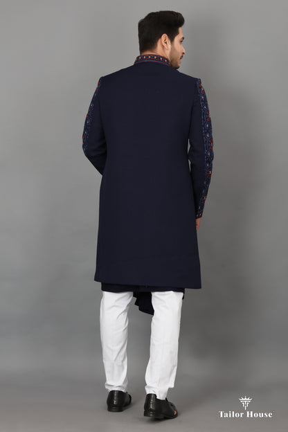 Indowestern Kurta Set Blue