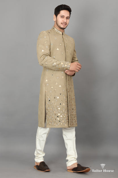 Indowestern Kurta Set  Khakhi