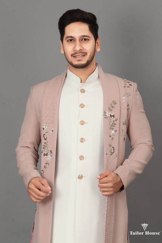 Open Koti Indowestern  Peach